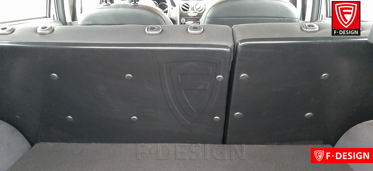 Усиленные пластиковые обивки на задние сиденья Renault Duster "F Design"