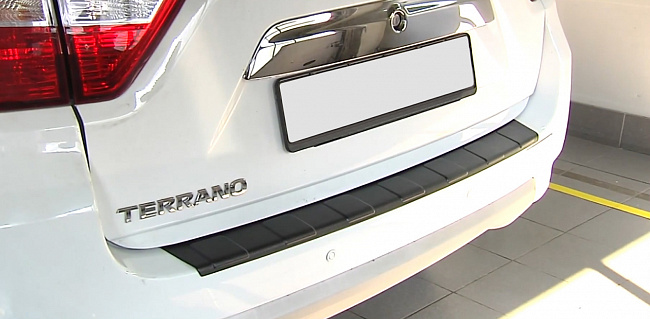 Накладка на задний бампер Nissan Terrano "PT" (АБС-пластик) (NTE111301)