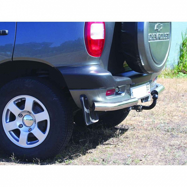 Защита заднего бампера Chevrolet Niva Уголки (НПС)(арт.0206)(до 2009 г.в)