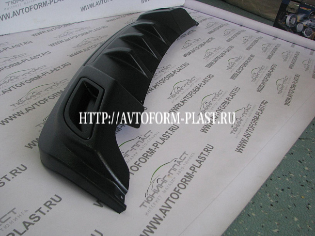 Диффузор заднего бампера Chevrolet Cruze(2008-2012)var№2 (текстурный пластик)