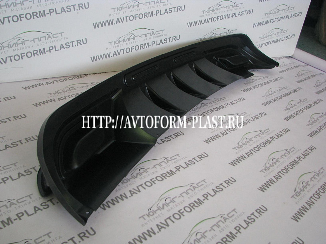 Диффузор заднего бампера Chevrolet Cruze(2008-2012)var№2 (текстурный пластик)