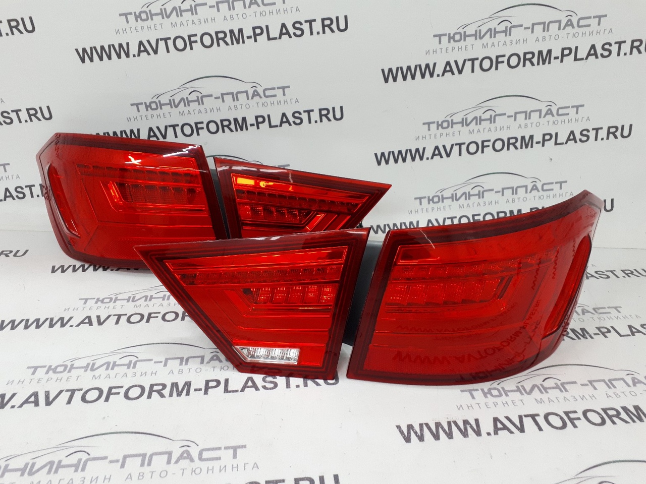 Задние фонари Lada Vesta c режимом бегающего поворотника (Красные)