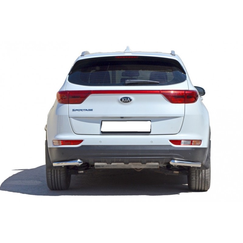 Защита заднего бампера (уголки) Kia Sportage ППК (2016-) (арт.1953К)