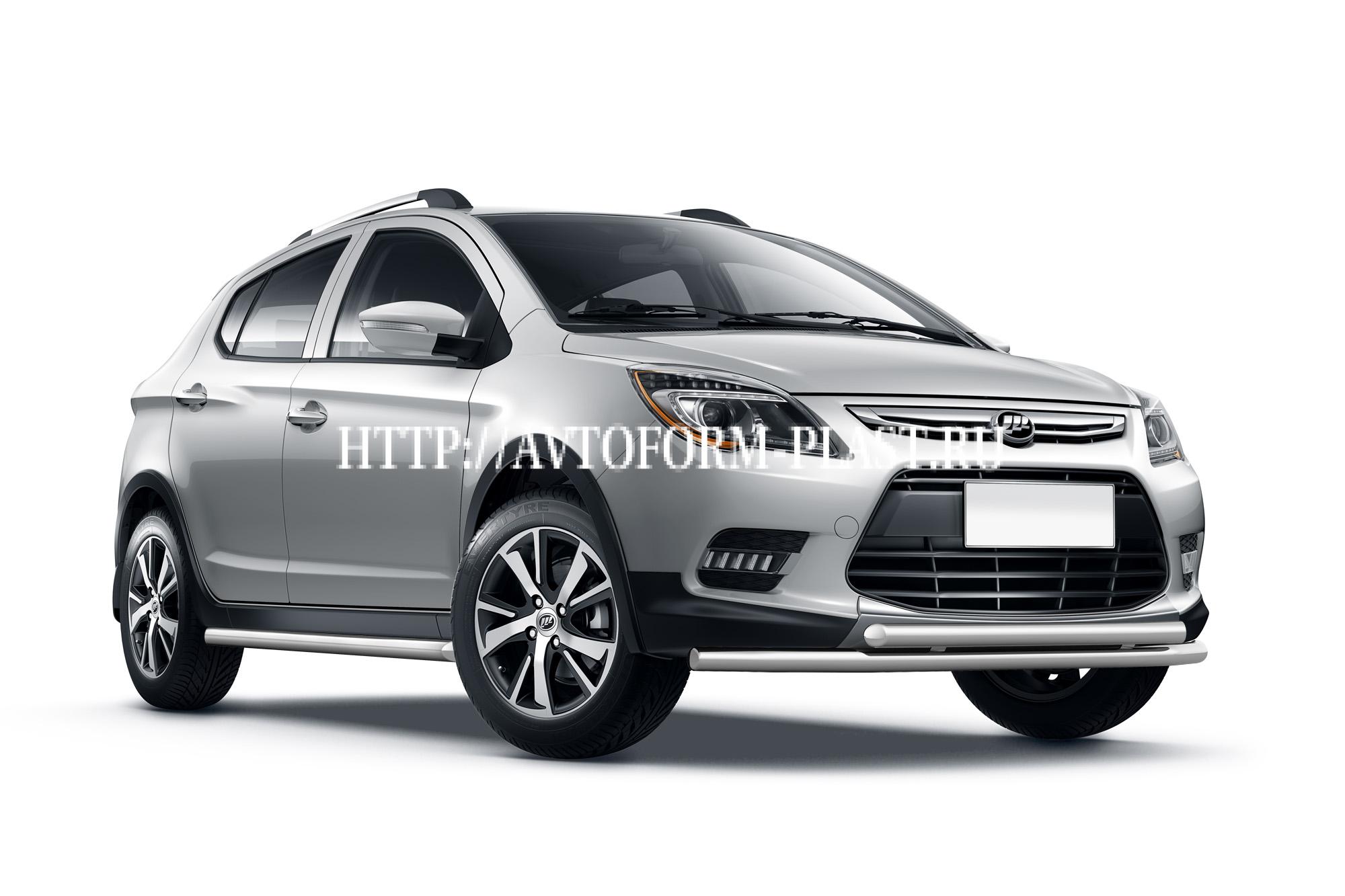 Защита переднего бампера Двойная труба (НПС) LIFAN X50(2015)51/51 мм
