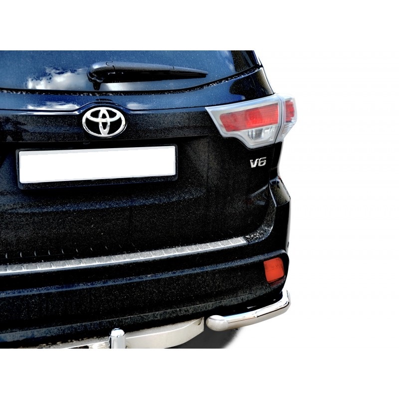 Защита заднего бампера Toyota Highlander (2013-2016) (уголки) 63.5 мм (ППК) (арт.1847К)