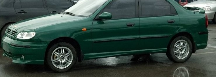 Пороги Chevrolet Lanos 2007- "АКС" (2 шт, некрашеные)