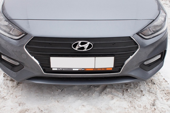 Зимняя защита радиатора Hyundai Solaris 2