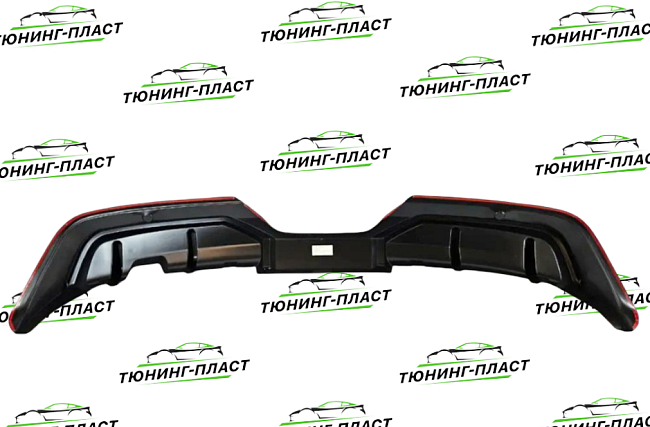 Диффузор накладка на задний бампер Лада Гранта FL (лифтбек) Тюн-авто