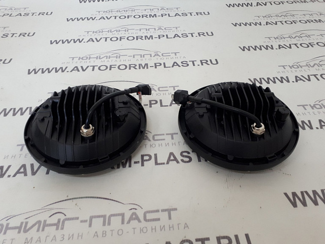 Фары светодиодные 130W, чёрные BestPartner HP-HLD-001 для Лада Нива 4х4