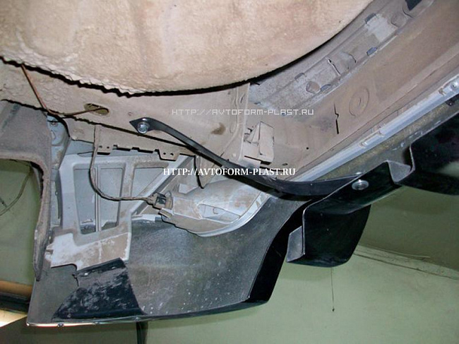 Юбка-Диффузор Sport на задний бампер Ford Focus 2 (хэтчбек)(2004-2008)