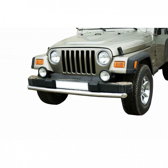 Защита переднего бампера Jeep Wrangler (1996-2006 г) НПС (0634Н)