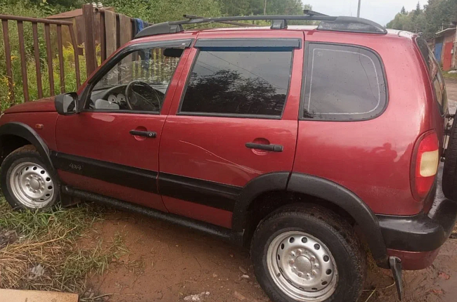 Пороги АКС Кураж круглые на CHEVROLET NIVA до 2009г. (650000)