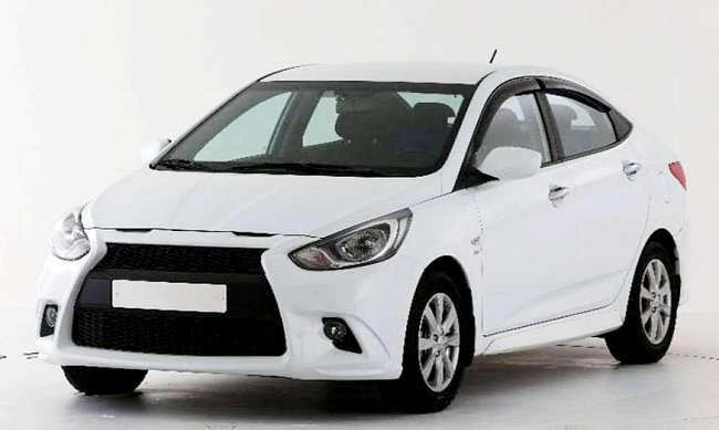 Передний бампер YT-2 Hyundai Solaris (2010-2014) HS-01.01.02