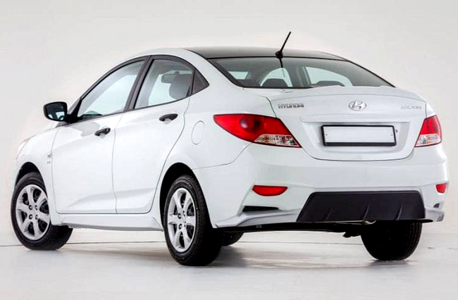 Задний бампер YT Hyundai Solaris 1 sedan (2010-2014) HS-02.01.00