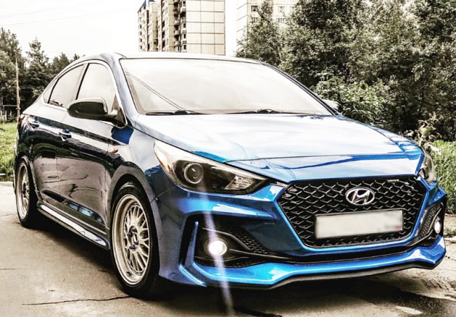 Передний бампер Quant ROMB Hyundai Solaris 2 (2017-) SQ 01.02.00