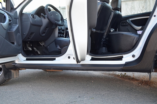 Накладки в проемы передних и задних дверей Renault Duster (2012-2015) (4 шт) KART RD 0111