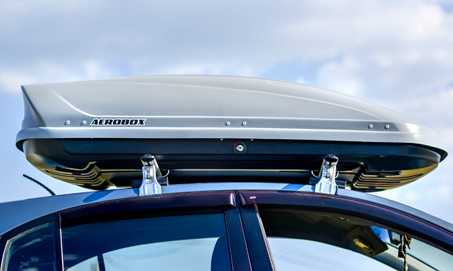 Автобокс AEROBOX (470 л) (двустороннее открытие) (шагрень)