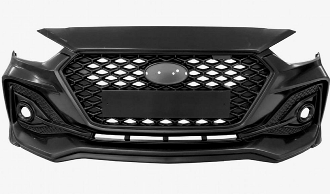 Передний бампер Quant ROMB Hyundai Solaris 2 (2017-) SQ 01.02.00