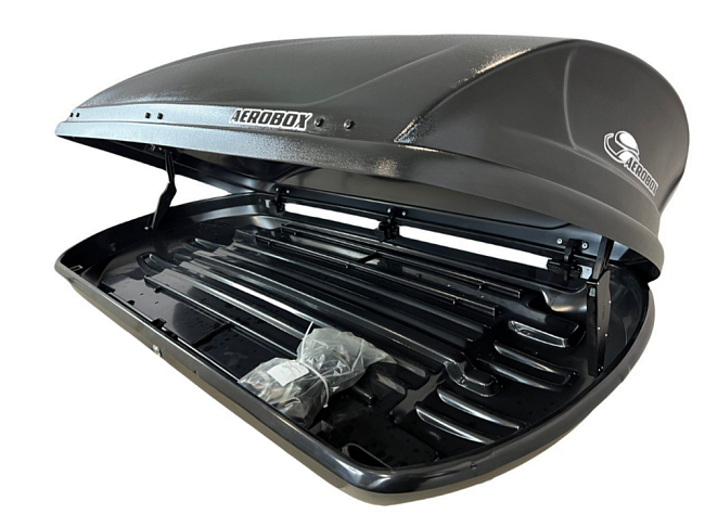 Автобокс AEROBOX (470 л) (двустороннее открытие) (шагрень)