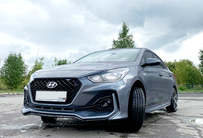 Передний бампер Quant ROMB Hyundai Solaris 2 (2017-) SQ 01.02.00