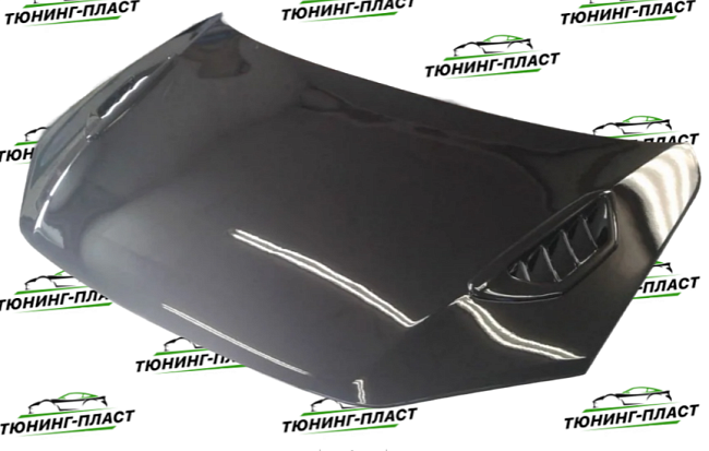 Капот стеклопластиковый AVR в стиле NFR Лада Гранта / Калина 2 с водостоками